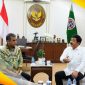 Menteri ATR/Kepala BPN Hadi Tjahjanto Berbincang Dengan Wakil Ketua MPR Saiful Muzani 